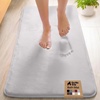 image:imageGORILLA GRIP Memory Foam Toilet Rug for Bathroom 225x195 GreyLight Gray