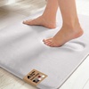 image:imageGORILLA GRIP Memory Foam Toilet Rug for Bathroom 225x195 GreyLight Gray