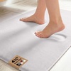 image:imageGORILLA GRIP Memory Foam Toilet Rug for Bathroom 225x195 GreyLight Gray