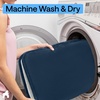 image:imageGORILLA GRIP Memory Foam Toilet Rug for Bathroom 225x195 GreyNavy