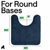 image:imageGORILLA GRIP Memory Foam Toilet Rug for Bathroom 225x195 GreyNavy