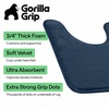 image:imageGORILLA GRIP Memory Foam Toilet Rug for Bathroom 225x195 GreyNavy