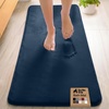 image:imageGORILLA GRIP Memory Foam Toilet Rug for Bathroom 225x195 GreyNavy