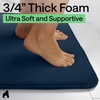 image:imageGORILLA GRIP Memory Foam Toilet Rug for Bathroom 225x195 GreyNavy