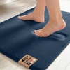image:imageGORILLA GRIP Memory Foam Toilet Rug for Bathroom 225x195 GreyNavy
