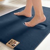 image:imageGORILLA GRIP Memory Foam Toilet Rug for Bathroom 225x195 GreyNavy