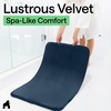 image:imageGORILLA GRIP Memory Foam Toilet Rug for Bathroom 225x195 GreyNavy