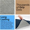 image:imageGORILLA GRIP Memory Foam Toilet Rug for Bathroom 225x195 GreyNavy