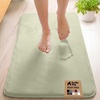 image:imageGORILLA GRIP Memory Foam Toilet Rug for Bathroom 225x195 GreySage