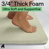 image:imageGORILLA GRIP Memory Foam Toilet Rug for Bathroom 225x195 GreySage