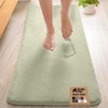 image:imageGORILLA GRIP Memory Foam Toilet Rug for Bathroom 225x195 GreySage