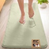 image:imageGORILLA GRIP Memory Foam Toilet Rug for Bathroom 225x195 GreySage