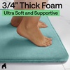 image:imageGORILLA GRIP Memory Foam Toilet Rug for Bathroom 225x195 GreySeablue