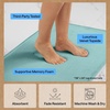 image:imageGORILLA GRIP Memory Foam Toilet Rug for Bathroom 225x195 GreySeablue