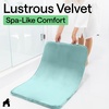 image:imageGORILLA GRIP Memory Foam Toilet Rug for Bathroom 225x195 GreySeablue