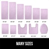 image:imageGORILLA GRIP Memory Foam Toilet Rug for Bathroom 225x195 GreySoft Purple