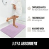 image:imageGORILLA GRIP Memory Foam Toilet Rug for Bathroom 225x195 GreySoft Purple