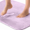image:imageGORILLA GRIP Memory Foam Toilet Rug for Bathroom 225x195 GreySoft Purple