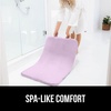 image:imageGORILLA GRIP Memory Foam Toilet Rug for Bathroom 225x195 GreySoft Purple