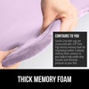 image:imageGORILLA GRIP Memory Foam Toilet Rug for Bathroom 225x195 GreySoft Purple