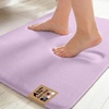 image:imageGORILLA GRIP Memory Foam Toilet Rug for Bathroom 225x195 GreySoft Purple