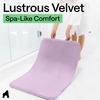 image:imageGORILLA GRIP Memory Foam Toilet Rug for Bathroom 225x195 GreySoft Purple