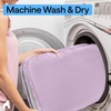 image:imageGORILLA GRIP Memory Foam Toilet Rug for Bathroom 225x195 GreySoft Purple