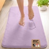 image:imageGORILLA GRIP Memory Foam Toilet Rug for Bathroom 225x195 GreySoft Purple