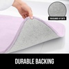 image:imageGORILLA GRIP Memory Foam Toilet Rug for Bathroom 225x195 GreySoft Purple