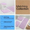 image:imageGORILLA GRIP Memory Foam Toilet Rug for Bathroom 225x195 GreySoft Purple