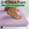 image:imageGORILLA GRIP Memory Foam Toilet Rug for Bathroom 225x195 GreySoft Purple