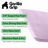 image:imageGORILLA GRIP Memory Foam Toilet Rug for Bathroom 225x195 GreySoft Purple