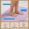 image:imageGORILLA GRIP Memory Foam Toilet Rug for Bathroom 225x195 GreySoft Purple