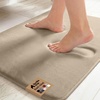 image:imageGORILLA GRIP Memory Foam Toilet Rug for Bathroom 225x195 GreyTaupe