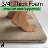 image:imageGORILLA GRIP Memory Foam Toilet Rug for Bathroom 225x195 GreyTaupe