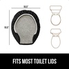 image:imageGORILLA GRIP Soft Chenille Toilet Lid Seat Cover 195x185 GrayBlack