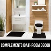 image:imageGORILLA GRIP Soft Chenille Toilet Lid Seat Cover 195x185 GrayBlack