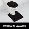 image:imageGORILLA GRIP Soft Chenille Toilet Lid Seat Cover 195x185 GrayBlack