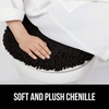 image:imageGORILLA GRIP Soft Chenille Toilet Lid Seat Cover 195x185 GrayBlack