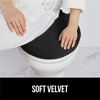 image:imageGORILLA GRIP Soft Chenille Toilet Lid Seat Cover 195x185 GrayBlack