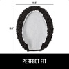 image:imageGORILLA GRIP Soft Chenille Toilet Lid Seat Cover 195x185 GrayBlack