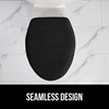 image:imageGORILLA GRIP Soft Chenille Toilet Lid Seat Cover 195x185 GrayBlack