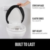 image:imageGORILLA GRIP Soft Chenille Toilet Lid Seat Cover 195x185 GrayBlack