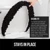 image:imageGORILLA GRIP Soft Chenille Toilet Lid Seat Cover 195x185 GrayBlack