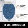image:imageGORILLA GRIP Soft Chenille Toilet Lid Seat Cover 195x185 GrayBlue