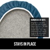 image:imageGORILLA GRIP Soft Chenille Toilet Lid Seat Cover 195x185 GrayBlue