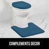 image:imageGORILLA GRIP Soft Chenille Toilet Lid Seat Cover 195x185 GrayBlue