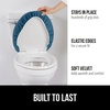 image:imageGORILLA GRIP Soft Chenille Toilet Lid Seat Cover 195x185 GrayBlue