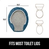 image:imageGORILLA GRIP Soft Chenille Toilet Lid Seat Cover 195x185 GrayBlue