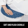image:imageGORILLA GRIP Soft Chenille Toilet Lid Seat Cover 195x185 GrayBlue